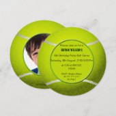 スポーツパーティ テニスをテーマにした写真招待状 招待状 (正面/裏面)