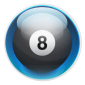 スポーツビリヤード8ボール引出しノブ セラミックノブ (正面)