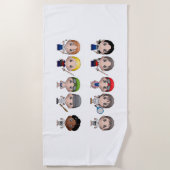 スポーツビーチタオル。 ビーチタオル (正面)