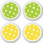 スポーツピックボール緑の黄色のボールパック シール (正面)