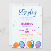 スポーツピックボール誕生日パーティー 招待状 (正面)