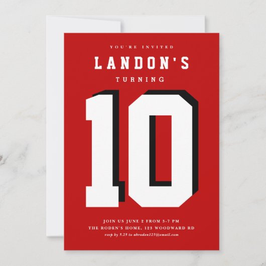 スポーツファナティック子供の誕生日パーティの招待状 招待状 (正面)