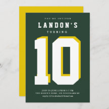 スポーツファナティック子供の誕生日パーティの招待状