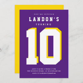 スポーツファナティック子供の誕生日パーティの招待状 招待状