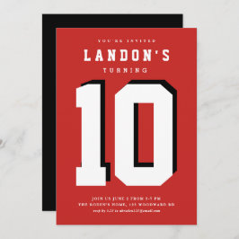 スポーツファナティック子供の誕生日パーティの招待状 招待状