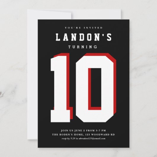 スポーツファナティック子供の誕生日パーティの招待状 招待状 (正面)