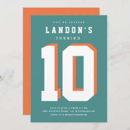 スポーツファナティック子供の誕生日パーティの招待状 招待状