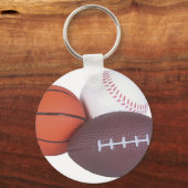 スポーツファンギフトバスケットボールサッカー キーホルダー (正面)
