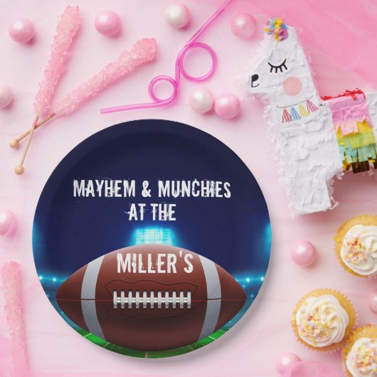 スポーツファンサッカースタジアムパーティー ペーパープレート (パーティー)