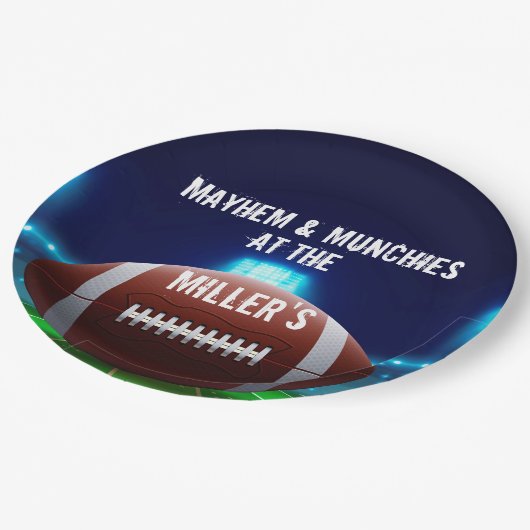 スポーツファンサッカースタジアムパーティー ペーパープレート (アングル)