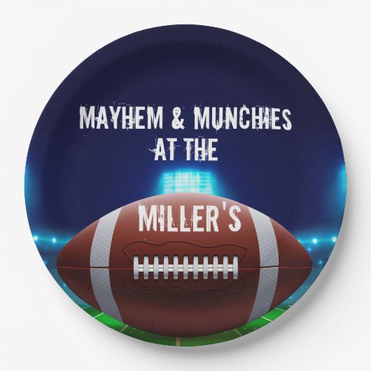 スポーツファンサッカースタジアムパーティー ペーパープレート (正面)