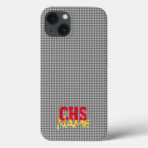 スポーツファンチームカラーズ名イニシャルスクールテック iPhone 13ケース