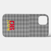 スポーツファンチームカラーズ名イニシャルスクールテック Case-Mate iPhoneケース (裏面 (横))