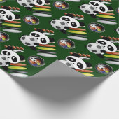 スポーツファンパンダサッカー ラッピングペーパー (角)