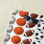 スポーツファンフルカラー人気があるスポーツボール ビーチタオル (インサイチュ)