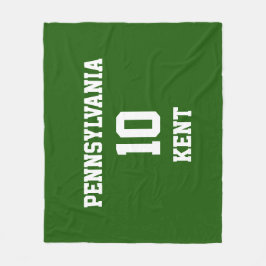 スポーツファンユアウンリンカーングリーン フリースブランケット