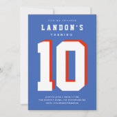 スポーツファン子供の誕生日パーティー 招待状 (正面)