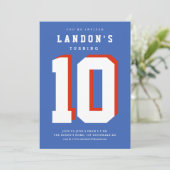 スポーツファン子供の誕生日パーティー 招待状 (スタンド正面)