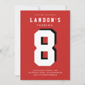 スポーツファン子供の誕生日パーティー 招待状 (正面)