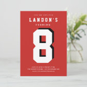 スポーツファン子供の誕生日パーティー 招待状 (スタンド正面)