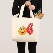 スポーツファン絵文字 ラージトートバッグ (正面(商品))
