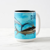 スポーツフィッシャーマンオフショア深いシーフィッシュマグ ツートーンマグカップ (正面右)