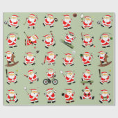 スポーツフィットネスクリスマス ラッピングペーパー (フラット)