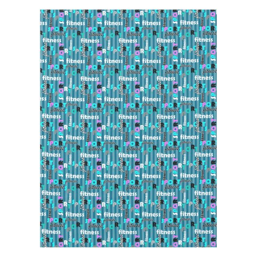 スポーツフィットネススポーツ用ブライト文字パターン テーブルクロス (正面)
