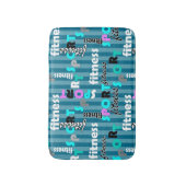 スポーツフィットネススポーツ用ブライト文字パターン バスマット (正面縦)