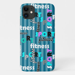 スポーツフィットネススポーツ用ブライト文字パターン iPhone 11 ケース