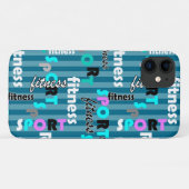 スポーツフィットネススポーツ用ブライト文字パターン Case-Mate iPhoneケース (裏面(横))