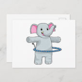 スポーツフィットネスタイヤの象 ポストカード (正面/裏面)