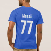 スポーツフィールドデイブルーカラーチーム応援スタンドチーム Tシャツ (裏面)