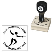 スポーツフェンシングロゴアイコンカスタムラバースタンプ ラバースタンプ (押印)