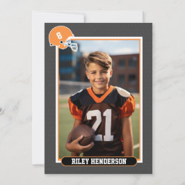 スポーツフォトサッカーパーティー誕生日 招待状