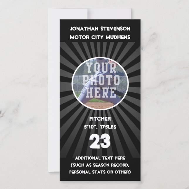 スポーツフォトトレーディングカードカスタムチーム (正面)