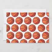 スポーツフォトバスケットボール1st誕生日パーティー 招待状 (裏面)