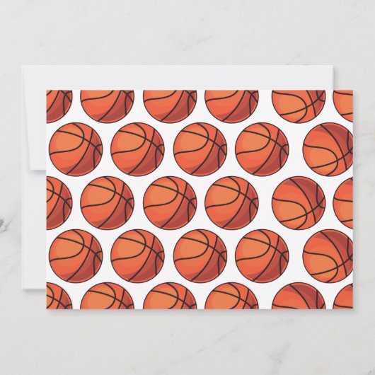 スポーツフォトバスケットボール1st誕生日パーティー 招待状 (裏面)