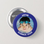 スポーツフォト深いブ縁どルール 缶バッジ (正面&裏面)