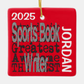 スポーツブックライター並外カスタム セラミックオーナメント (正面)