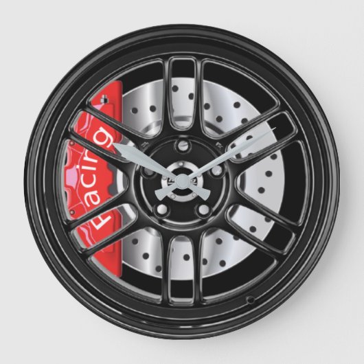 スポーツブレーキキャリパー時計 ラージ壁時計 (正面)