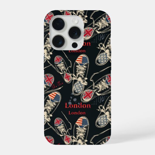スポーツブーツファッションパターン iPhoneケース (裏面)