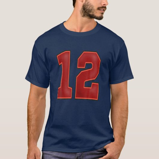 スポーツプレイヤー番号12ジャージー番号12 Tシャツ (正面)