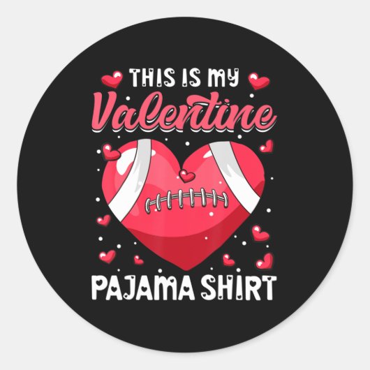 スポーツプレーヤーこれは私のサッカーは私のバレンタインP ラウンドシール (正面)