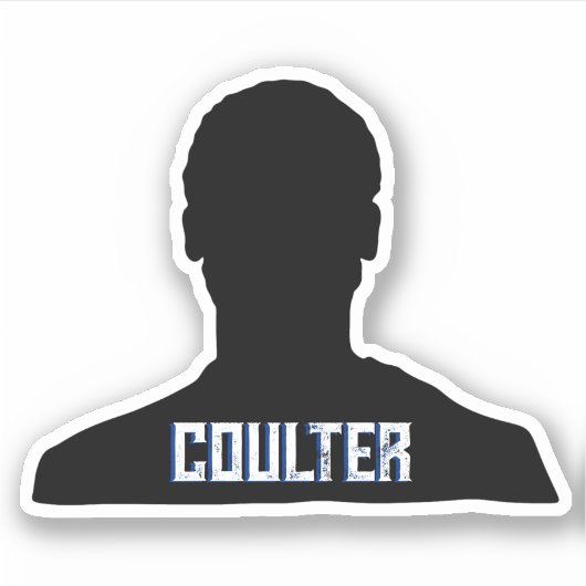 スポーツプレーヤーシルエットカスタム シール (正面)