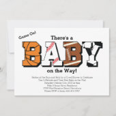 スポーツベイビーシャワーピンクの女の子 招待状 (正面)