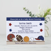 スポーツベイビーシャワー/誕生日パーティーの招待状 招待状 (スタンド正面)