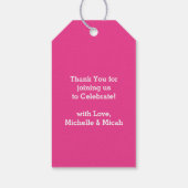 スポーツベビーシャワーピンクの女の子 ギフトタグ (裏面)