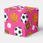 スポーツベビーシャワーピンクの女の子 フェイバーボックス (裏面サイド)