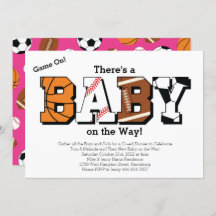 スポーツベビーシャワーピンクの女の子